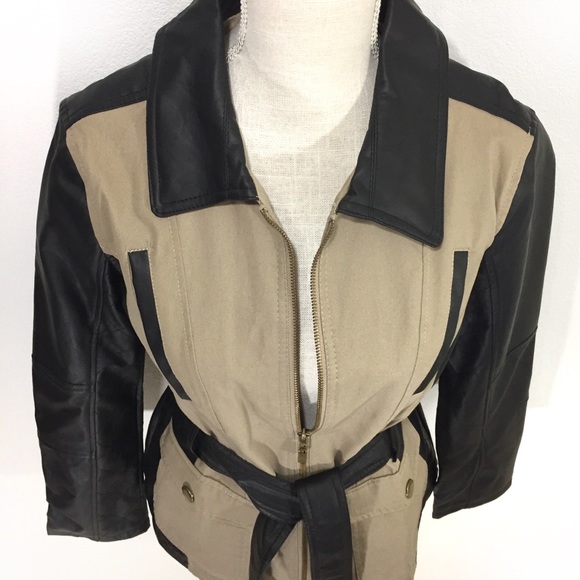 Dollhouse Color Block Faux Leather Jacket Sz M NWT - Picture 8 of 8